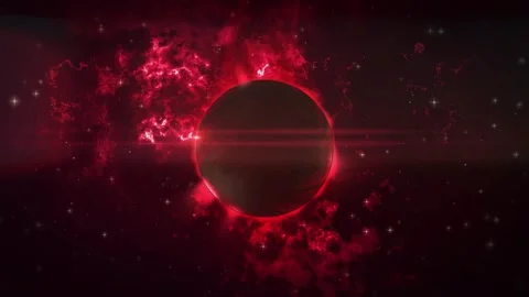 Blood Moon Eclipse Vibe Stock Footage 253842873