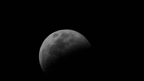 Blood Moon Final Stages Stock Footage