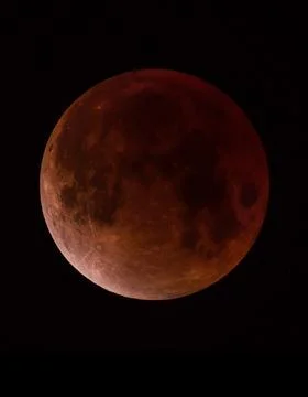 Blood moon full lunar eclipse Stock Photos