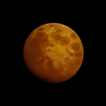 Blood Moon Lunar Eclipse Ilustração Stock
