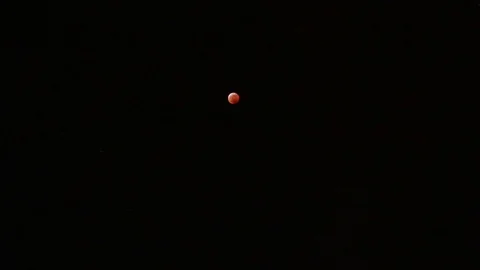Blood Moon Lunar Eclipse time lapse 2019 Stock Footage 123448483