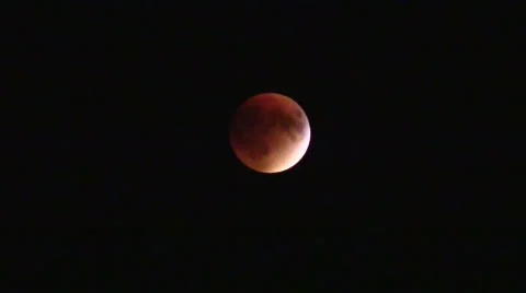 Blood Moon In The Sky Stock Footage 55291860