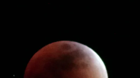 Blood moon. Total eclipse on the night of 27th of September 2015 Stock Footage 55312915