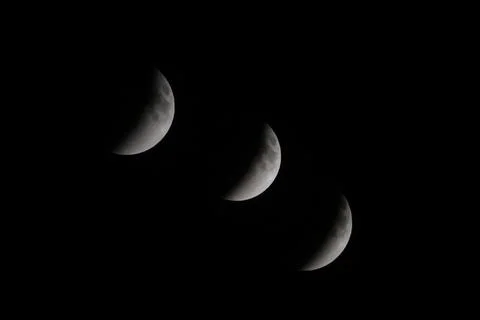 Blood Moon total lunar eclipse in India, Kolkata - 07 Sep 2025 Fotos Stock