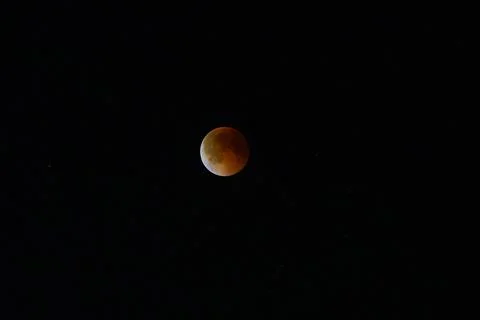 Blood Moon total lunar eclipse in India, Bangalore - 07 Sep 2025 Fotos Stock