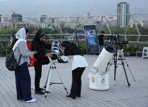 Blood Moon total lunar eclipse in Tehran, Iran Islamic Republic Of - 07 Sep 2025 Stock Photos