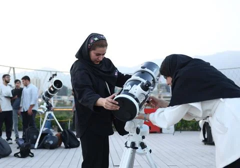 Blood Moon total lunar eclipse in Tehran, Iran Islamic Republic Of - 07 Sep 2025 Stock Photos