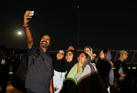Blood Moon total lunar eclipse in Tehran, Iran Islamic Republic Of - 07 Sep 2025 Stock Photos