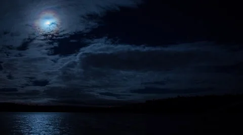 Blood moon whole eclipse Stock Footage 43878292