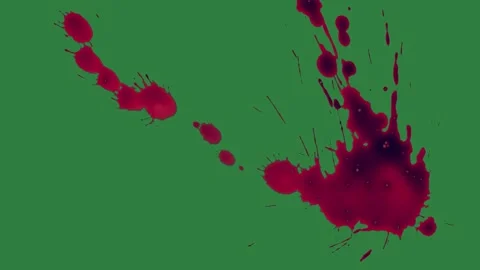 Blood Motion On Chroma Key For Compositing Stock Footage 338018095