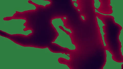 Blood Motion With Stain - Chroma Key Green Screen Footage Stock Footage 338018059