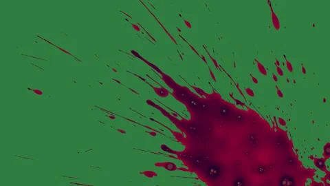 Blood Moving With Splashs On Chroma Key For Compositing Stock Footage 338018209