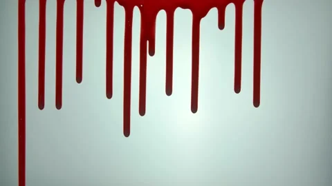 Blood Oozing on White Background Leaving Scary Blood Marks Stock Footage 149025971