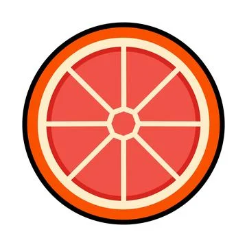 Blood Orange slice flat icon. Citrous fruit vector illustration. Stock-Illustration