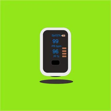 Blood oxygen measures tool Stock Illustration