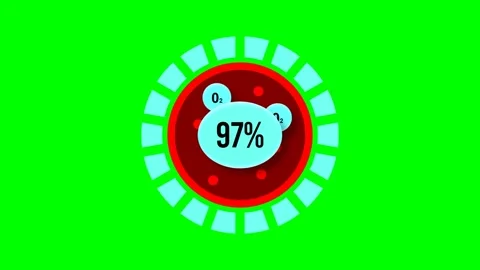 Blood oxygen saturation level 97% Stock Footage 159498795