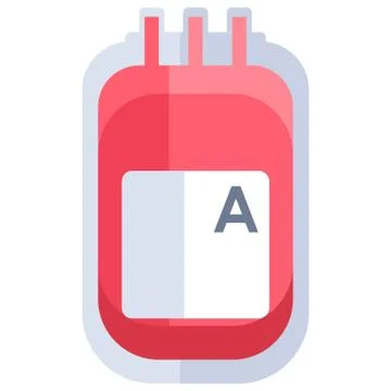 Blood pack on white isolated backdrop for medical poster. Stock Illustration