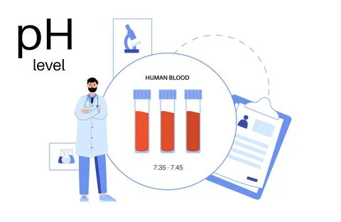 Blood ph level Stock Illustration
