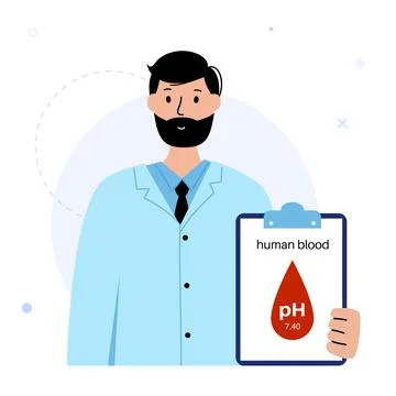 Blood ph level Illustrazione stock