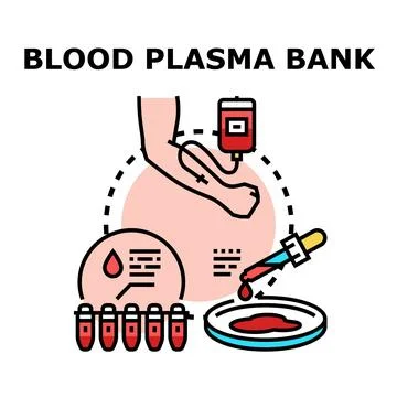 Blood plasma bank concept vector illustration Stock Illustration