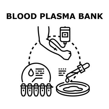 Blood plasma bank concept vector illustration Stock Illustration
