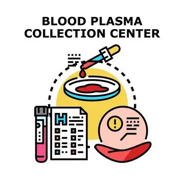 Blood plasma collection center vector concept Stockillustratie