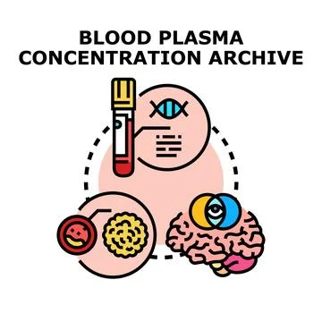 Blood plasma concentration archiving data and research 스톡 일러스트