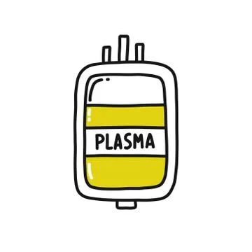 Blood plasma doodle icon, vector illustration Stock Illustration