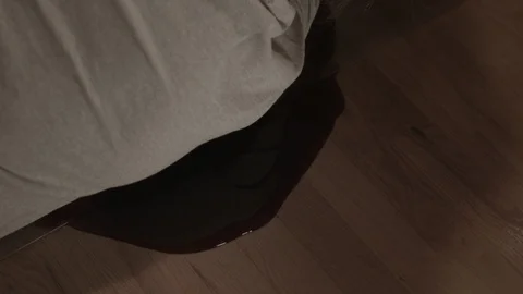 Blood Pooling Stab Wound Stock Footage 90352702