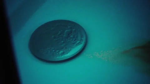 Blood Pouring into Shower Drain Video stock 276608838