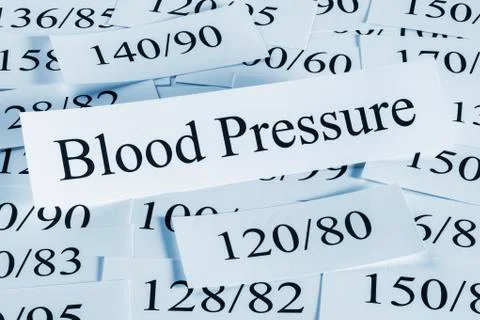 Blood pressure concept with typical high and low readings. Stock Illustration