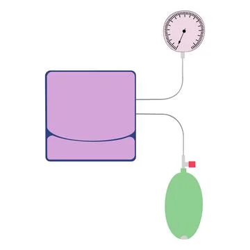 Blood-pressure cuff colored Stock-Illustration