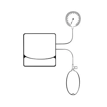 Blood-pressure cuff Иллюстрация