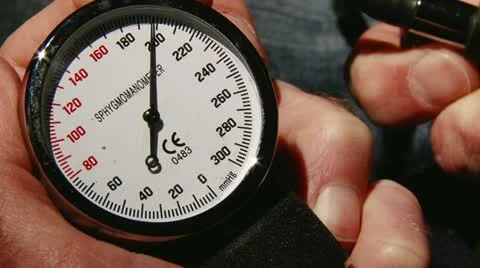 Blood pressure meter, down Video stock 21076321