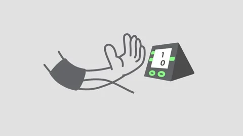 Blood pressure test animation Stock Footage 272577726