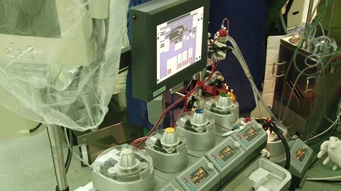 Blood purification system operation Stock Footage 130377281