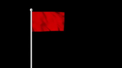 Blood Red background flag video waving in wind, Flag animation Looping, Realisti 스톡 동영상 304821906