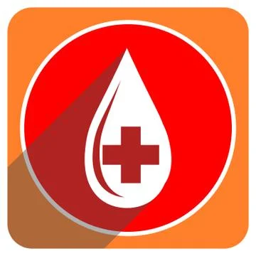 Blood red flat icon isolated. Stock Illustration