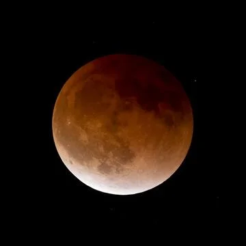 Blood red lunar eclipse closeup Stock Photos