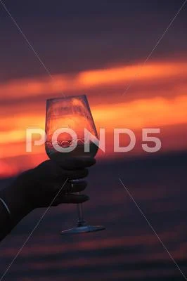 Blood Red Sky by the Seashore