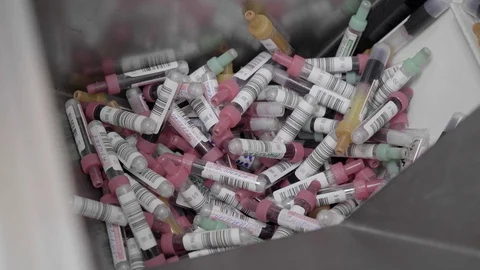 Blood research medicine sorting Stock Footage 70332931