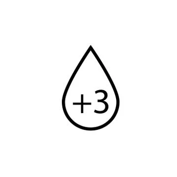 Blood rh 3 simple vector icon Stock Illustration