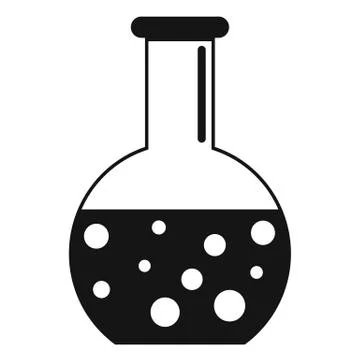 Blood round flask icon, simple style Stock Illustration
