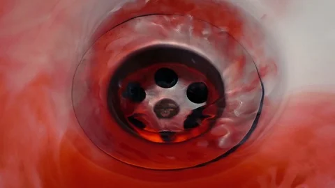 Blood Runs Down Sink Stock Footage 85240613