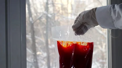 Blood sample analysis in laboratory environment Stock Footage 331561379