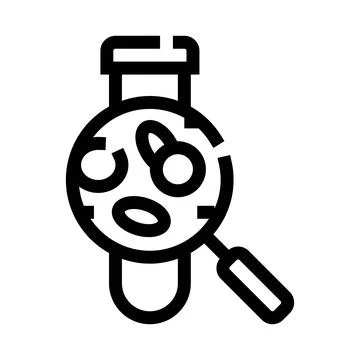 Blood sample analysis in laboratory test tube icon Stock-Illustration