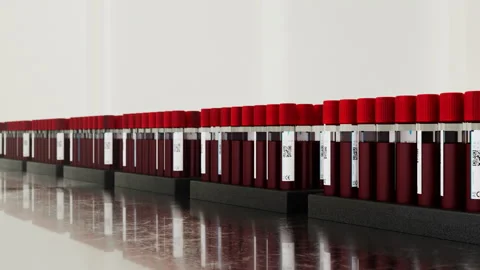Blood Sample Collection Tubes Stock Footage 236453737