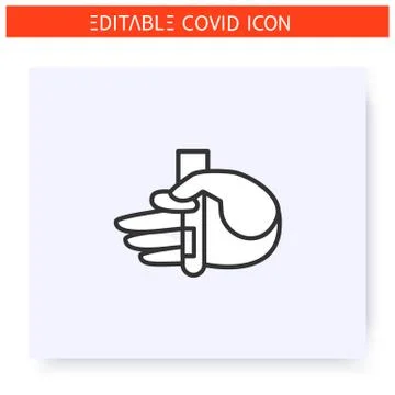 Blood sample line icon Stock Illustration
