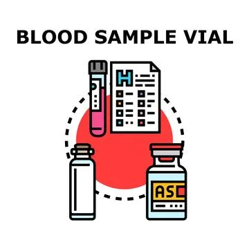 Blood sample medical testing laboratory analysis concept イラスト素材