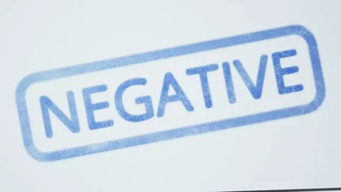 Blood sample with a negative test. Viral infection. Patient documents. Lab 4k HD Stock Footage 133386092